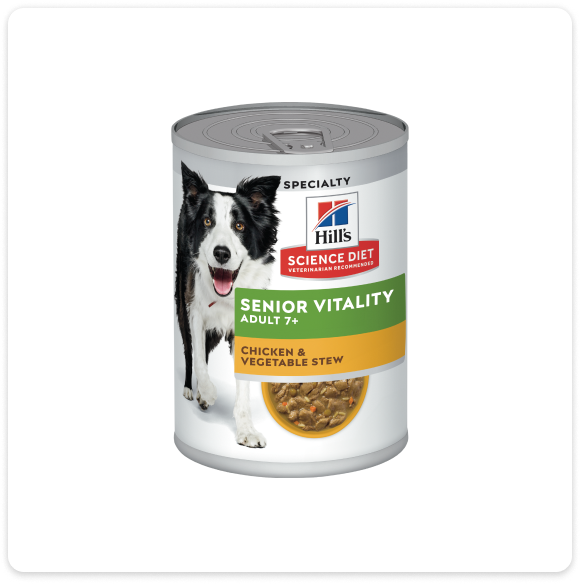 Embalagem do alimento úmido para cães sênior da Hill's Science Diet